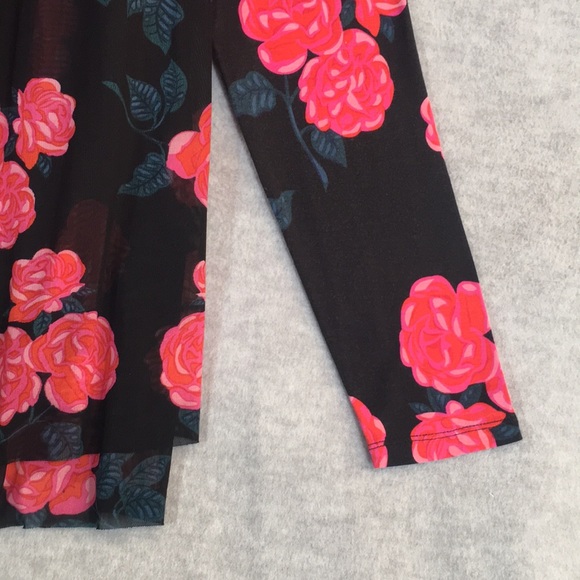 MATILDA JANE Stretch Jersey Knit Wrinkle Resistant Floral Print Oversized Top - Picture 5 of 16